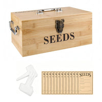 Bamboo Box Rectangular Wooden Storage Box Handles