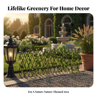 Expandable Faux Ivy Fence Realistic Look Expandable Faux Ivy Trellis Easy Installation Retractable Artificial Leaf Fence for Renters, Balcony, Events