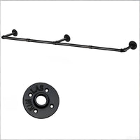 Space Saving Industrial Pipe Clothes Rack Sturdy Wall Mounted Garment Bar Vintage Design for Boutique Owners, Clothing Shop, Retail Display