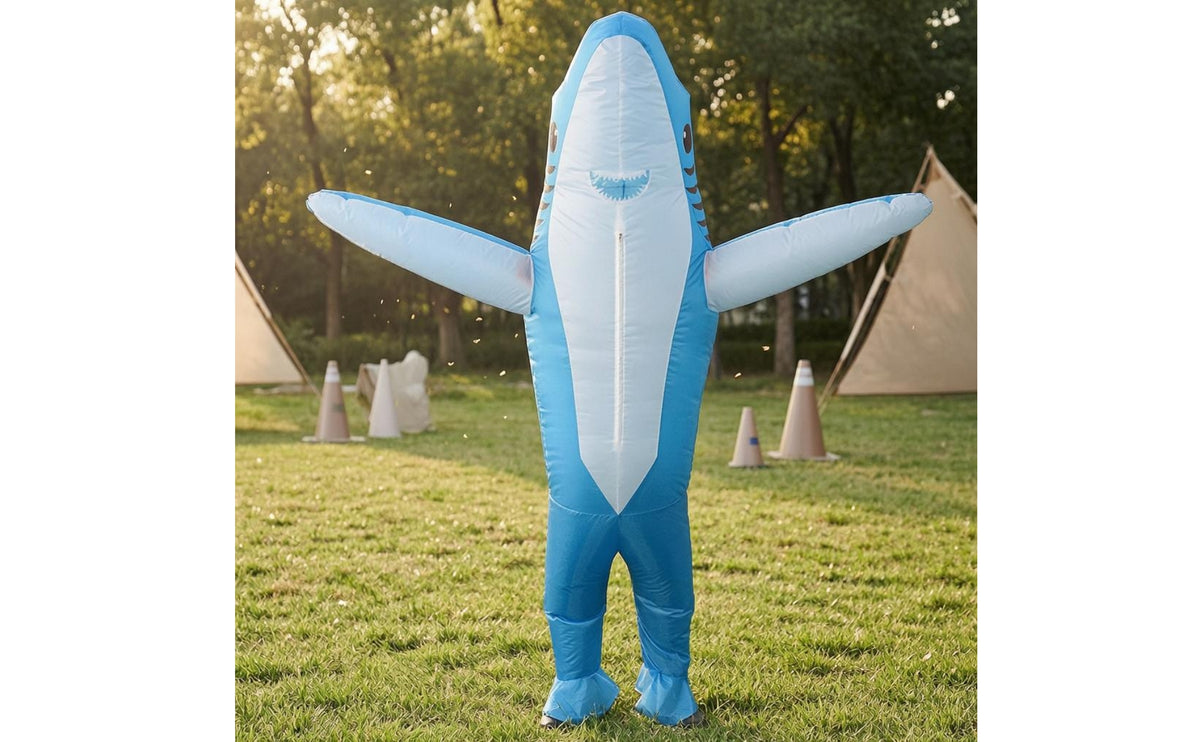 Dorsal Fin Full-Body Shark Suit Wearable Inflatable Shark Costume for Adults, Entertainment