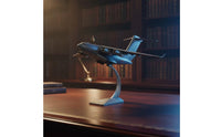 1/100 Aircraft Model with Stand Cast Metal Plane Model with Base Detailed for Study Room