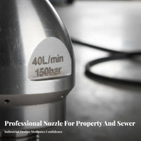 Forward and Rear Jets High Pressure Pipe Cleaning Nozzle Self-Propelling Design Sewer Drain Flushing Nozzle Powerful Clog Removal