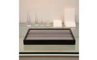 Wood Grain Look Jewelry Display Tray Compartment Look Jewelry Storage Tray Soft Soft Fabric Lining for Storage Counter, Dresser, Vanity