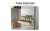 No Drilling Required Seasoning Rack Drilleffortless Installation Kitchen Organizer Multi-Functional Household Storage Space Saving for People with Small Kitchens, Home Cooks, Homemakers, On Refrigerator, Pantry, Laundry Room, Office