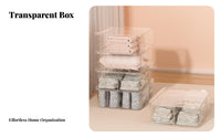 Dustproof with Lid Underwear Storage Box Space-Saving Sock Underwear Organizer Large Capacity for Women, Adults, Wardrobe, Dresser, Bedroom