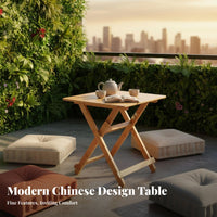 Space-Saving Foldable Square Dining Table Portable Collapsible Tatami Table Multi-Purpose Household Furniture Strong Load-Bearing for Small Apartment Residents, Homeowners, Students, Balcony, Bay Window, Living Room, Bedroom