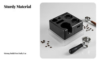 Universal Fit Drawer Coffee Tamping Stand Anti-Slip Base Coffee Portafilter Holder Easy to Clean for Home Baristas