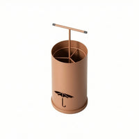 Cylindrical Umbrella Stand with Hanging Bar Modern Umbrella Storage Rack Slim Holder Elegant for Hallway, Foyer, Doorway