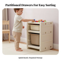 Multi-Bin Toy Organizer animal Design children's Furniture Removable Bins for children