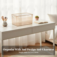 Clear container with Handles Transparent Design Storage Box Large Capacity for Parents