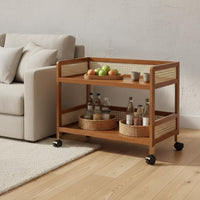 Rolling Storage Cart Space Saving Multi-Tier Storage Trolley Heavy Duty Multi-Tier Kitchen Trolley for Living Room, Washroom, Office