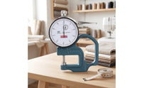 Dial Thickness Gauge Zero Setting Analog Thickness Gauge Double-Range Scale Measurement Tool for Inspectors, Machinists