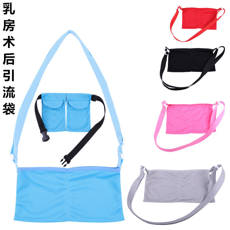 Post-Breast Surgery Drainage Bag and Support Bag with Shower Cover