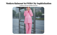Two-Piece Rain Suit Waterproof Two-Piece Rain Gear Lightweight Rainwear Set for Adults, Cyclists, Outdoor Activities
