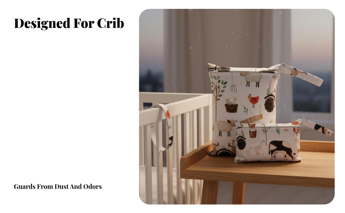 2 Pieces Reusable Diaper Pouch Lightweight and Portable Reusable Cloth Diaper Pouch Hanging Wet Dry Bag Sturdy for Infants, Pool
