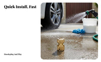 Brass Quick Connect Hose Fitting Heavy Duty Brass Water Hose Adapter Leak-Resistant Gardening Accessory for Car Washing, Outdoor