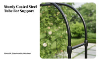 Weather-Resistant Climbing Plant Arch Good Load-Bearing Garden Arbor Rust-Proof Outdoor Structure Heavy-Duty Construction for DIY Enthusiasts, Event Planners, Pathway, Backyard, Walkway Entrance, Patio