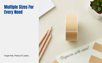 Kraft Paper Writable Label Sticker Roll for Name Organization, Packaging