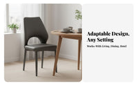 Upholstered Architectural Spinerest Seat Minimalist Design & Appearance Dining Chair Ergonomic Design Contouredd Spinerest