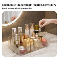 Multi-Compartment Makeup Box Elegant Design Cosmetic Organizer Large Capacity