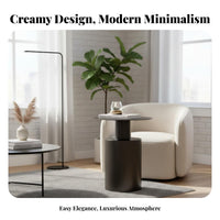 2 Pieces Movable on Wheels Rolling Storage Cabinet Modern Minimalist Design Multi-Compartment Stand Space-Saving Living Room Furniture Heat-Resistant Top for Apartment Dwellers, Young Adults, Small Areas, Lounge Area, Home Office, Entryway