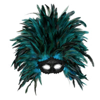 costume ball Face Covering Dramatic Feather Face Covering Oversized Feather Headpiece for Theatre