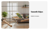 Acrylic birds Feeder Spillproof Acrylic Food Dispenser Large Capacity Cage Mounted Food Bowl for Parrots, Cockatiels