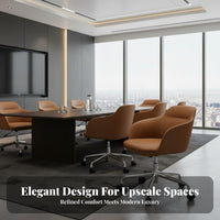 Modern Minimalist Design Adjustable Rolling Chair Light Luxury Aesthetic rotating Seat Ergonomic spinerest Computer Seating Support for Remote Workers, Students, Adults, Conference Room, Workspace