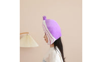 Soft Toy Onion Hat Violet Striped Onion Head Hat Small Tuft Realistic Detailing for Photo Prop
