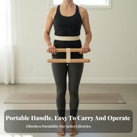 Resistance Band Handle Beech Wood Construction Stretching Improves Flexibility Leg Stretching Tool for Athletes, Dancers, Gym, Travel