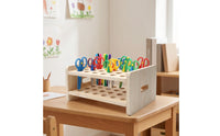 Wooden Scissors Storage Rack Wood Scissors Storage Rack Unfinished Wooden Desktop Organizer for Crafters, Classroom