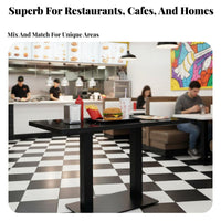 Takeaway Restaurant Table Thickened Tabletop Rectangular Dining Table Sturdy Construction Commercial Furniture for Cafe Owners, Dessert Shop, Eatery
