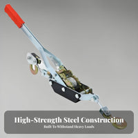Multi-Functional Ratchet Power Puller Heavy Duty Come Along Tool Labor-Saving for Electricians, Construction Workers, Farm, Workshop, Garage