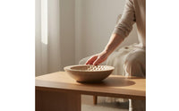 Decorative Bowl Tray Modern Minimalist Wooden Fruit Tray Table Centerpiece Bowl for Living Room, Hotel, Guesthouse
