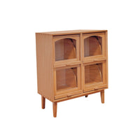 Miniature Wooden Cabinet Detailed Miniature Cabinet with Compartments Realistic Dollhouse Cupboard for Collectors