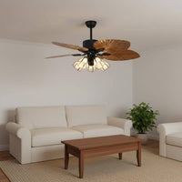 Vintage Overhead Fan Light Unified Design Overhead Fan Light 5 Vanes
