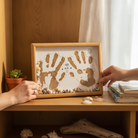 DIY Sand Handprint Art Frame Kit for Couples & Friends, Beach Souvenir Keepsake
