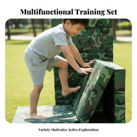 Adjustable Obstacles Kids Obstacle Course Modular Design Children's Physical Training Set Heavy Duty Climbing and Crawling Playset Easy Installation for Preschoolers, Playground, Daycare