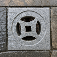 Granite Drain Grate Sesame Grey Natural Marble Sewer Cover Stone Rain Grate