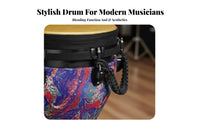 Long-Lasting Tunable Djembe Portable Hand Drum Lightweight Percussion Instrument Synthetic Drumhead for Musicians, Music Students, Festivals, Performances, Practice Sessions, Outdoor Gathering