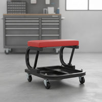 Repair Specialist Stool with Tool Tray Rolling Stool with Storage Wear-Resistant Garage Seat for Car Cleaners