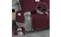 4 Pieces Recliner Loveseat Cover with Console Waterproof Recliner Loveseat Slipcover with Console Quilted Reclining Sofa Cover for Living Room