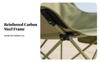 Moon Chair Foldable Lightweight Folding Chair Includes Carry Bag sturdyDuty for Campers, Anglers, Fishing