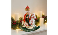 Nutcracker on Rocking Horse Collectible Nutcracker with Rocking Horse Indoor Tabletop Ornament for Mantel