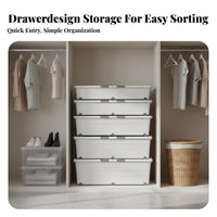 Wheeled Under-Bed Bin with Wheels Wheeled Latching Box Large Capacity for Closet