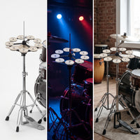 Cymbals HiHat Bell Mountable Cymbals HiHat Tambourine Universal Drum Accessory for Percussionists