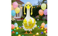 Polkas Dot Goose Ornament Hawaiian Theme Goose Costume Decor Cute Dress-Costume Design Outdoor Animal Decoration for Patio