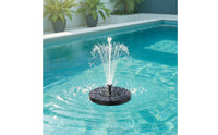 Slim Floating Solar Pond Fountain Pump Circular Solar Floating Pond Aerator Easy to Use Quick Setup for Ponds, Birdbaths, Pools