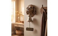 Dog-Themed Welcome Door Chime Antique Vintage Bronze Canine Door Bell Vintage-Style with Welcome Sign for Entryway