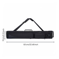 1/2 Pool Cue Case 1/2 Split Cue Bag Scratch-Resistant Billiard Carrying Bag for Tournaments